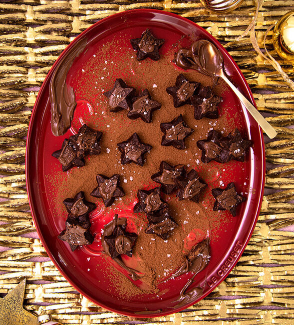 Triple Chocolate Shortbread Stars